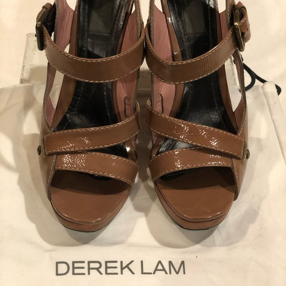 Derek Lam wooden heel sandals